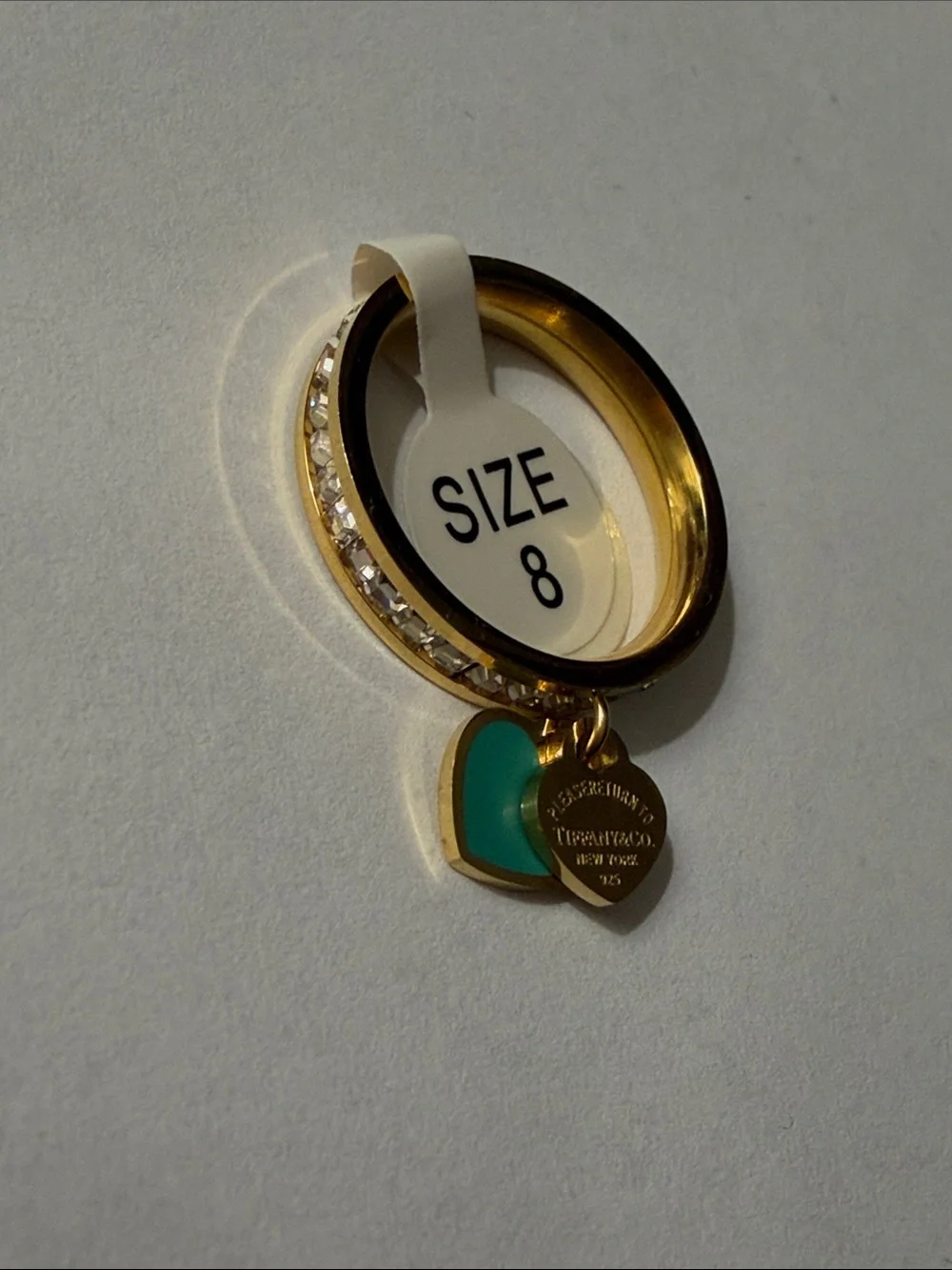 Fashion Gold turquoise heart ring